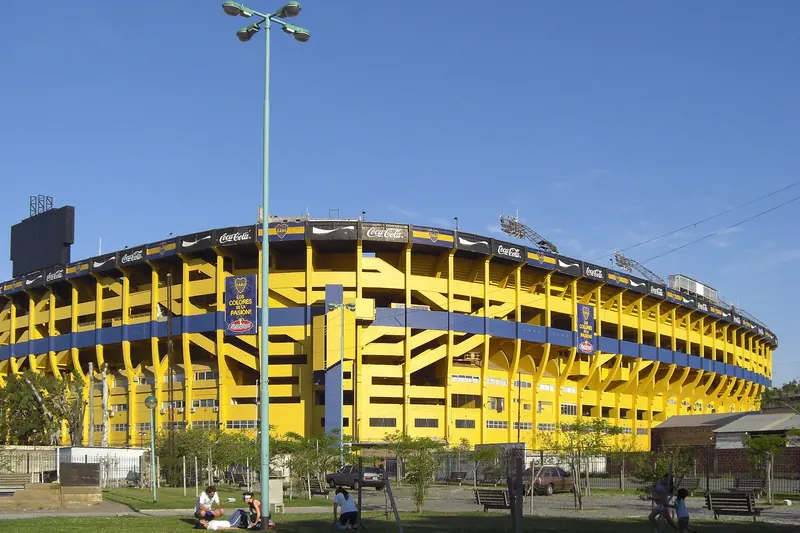 The La Bombonera stadium, home of Boca Juniors in Buenos Aires