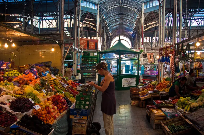 Antique stalls at the San Telmo Sunday market in Buenos Aires