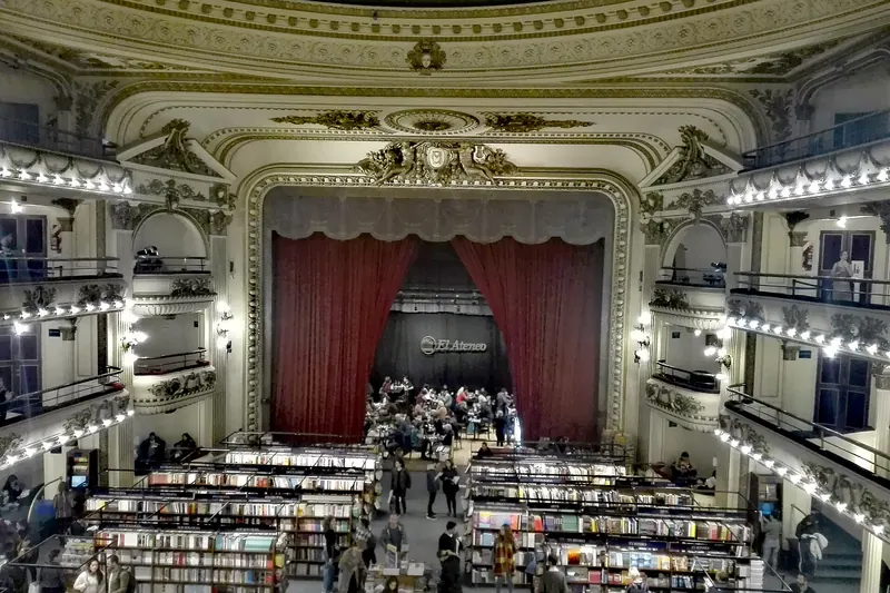 The interior of El Ateneo Grand Splendid, a former theatre turned bookshop