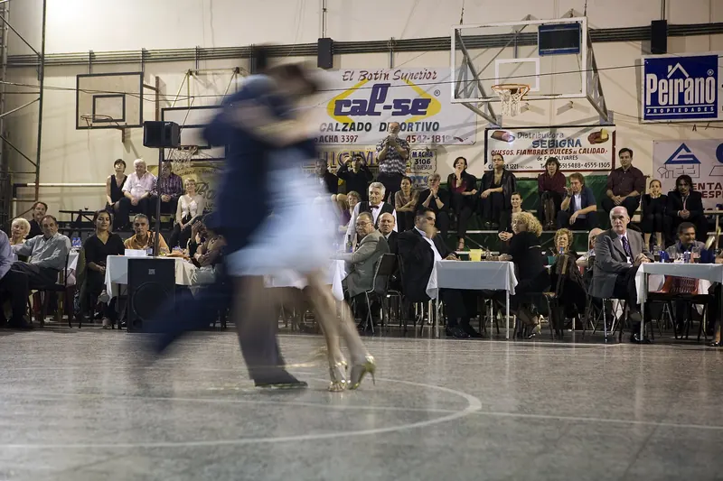 Tango dancers at a milonga in Buenos Aires