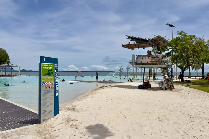 The saltwater lagoon swimming pool on the Cairns Esplanade
