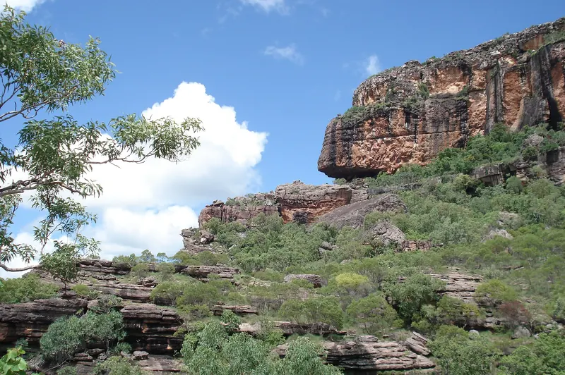 The sandstone outlier of Nourlangie Rock in Kakadu National Park