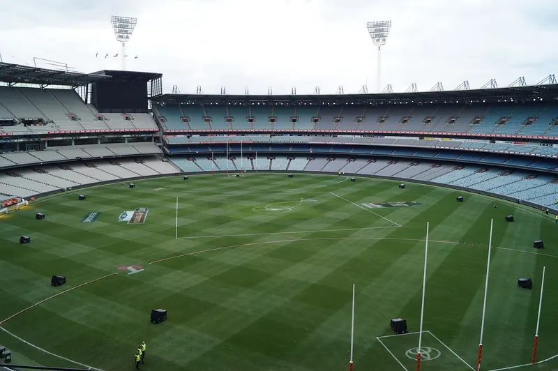 The Melbourne Cricket Ground, the huge sports stadium in Melbourne