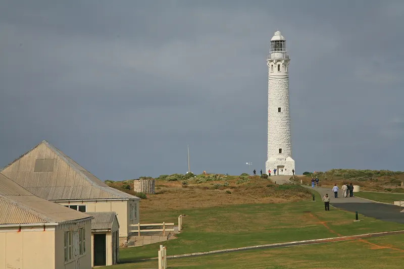 The Cape Leeuwin Lighthouse standing at the south-western tip of Australia