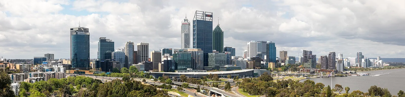 The Perth skyline and the Swan River seen from Kings Park