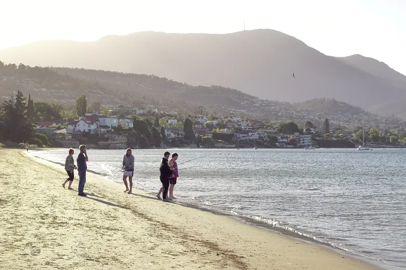 Mount Wellington rising above the suburbs of Hobart