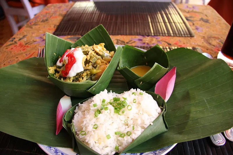 Fish amok, a Khmer specialty