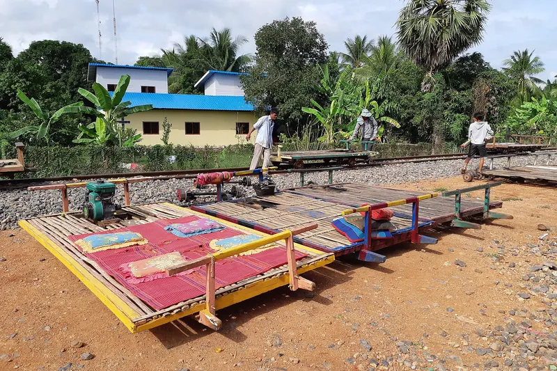 The bamboo train near Battambang