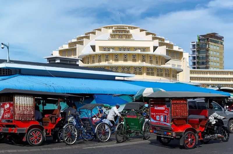 The Central Market in Phnom Penh