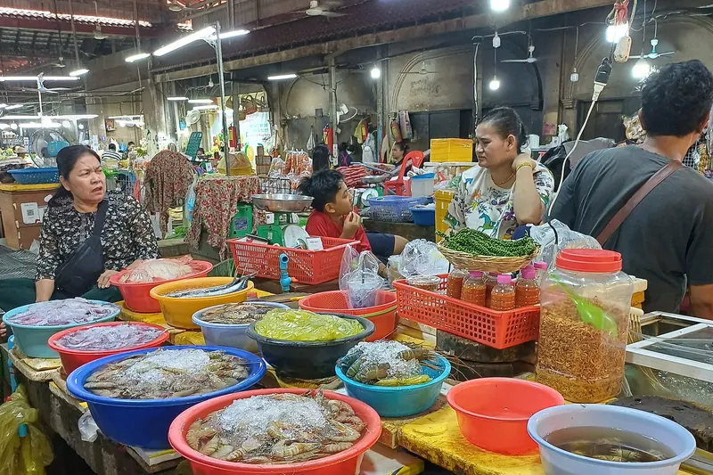 Stalls in the Siem Reap Old Market