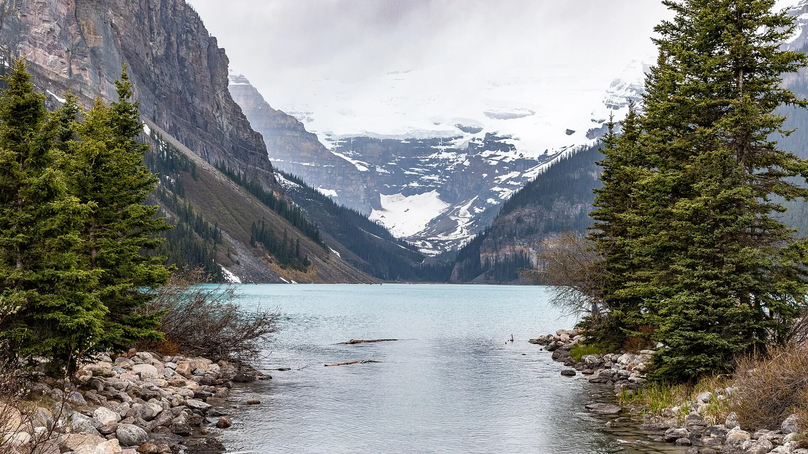 Lake Louise's turquoise water in Banff National Park