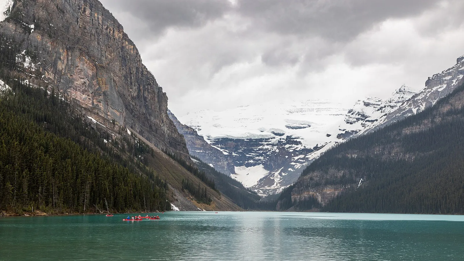 Lake Louise's turquoise water in Banff National Park