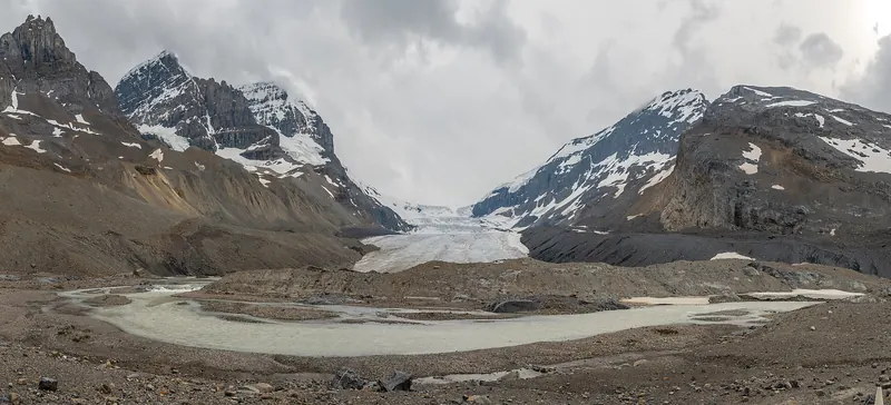 The Athabasca Glacier in Jasper National Park
