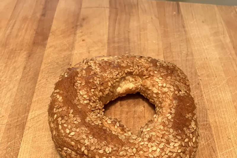 A Montreal-style bagel