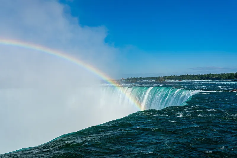 A rainbow over Horseshoe Falls