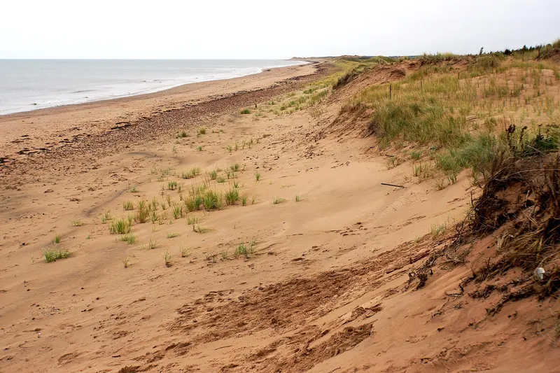 Red sand cliffs at Prince Edward Island National Park