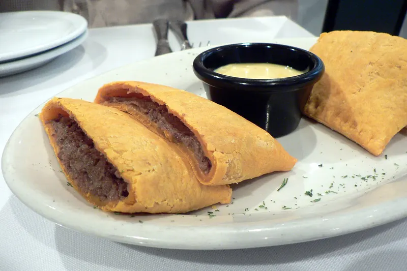A Jamaican beef patty