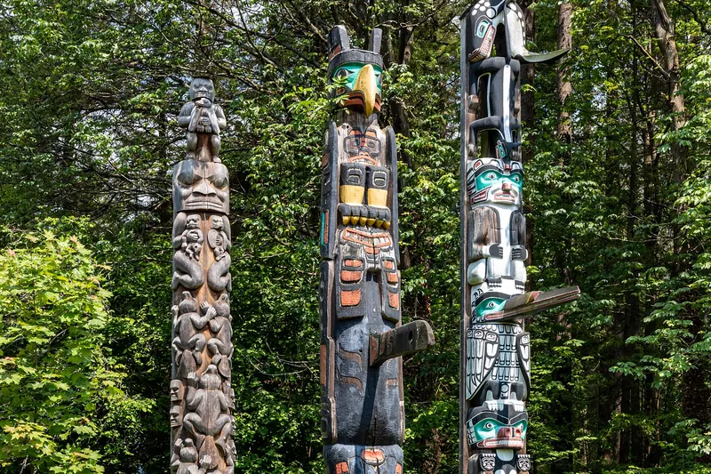 Totem poles in Stanley Park, Vancouver