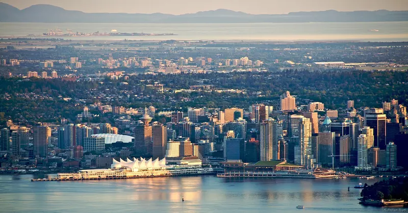 Vancouver seen from Grouse Mountain at dusk
