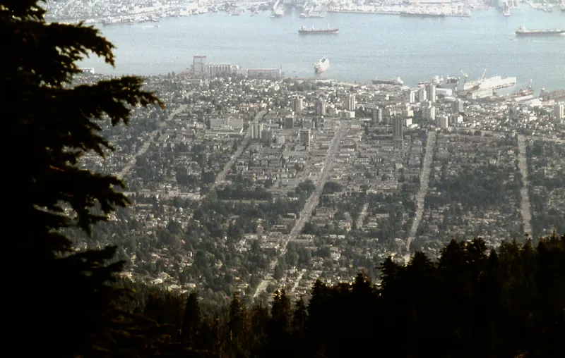 The view from Grouse Mountain over North Vancouver