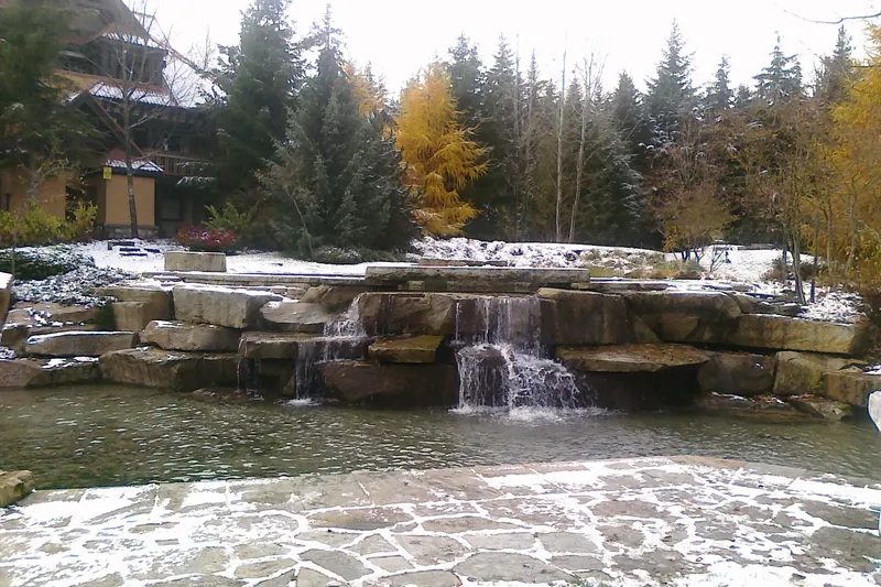 Whistler Village at the base of the mountains