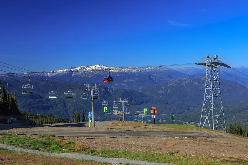 The Peak 2 Peak Gondola connecting Whistler and Blackcomb