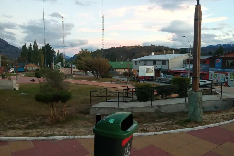 The plaza at Puerto Rio Tranquilo