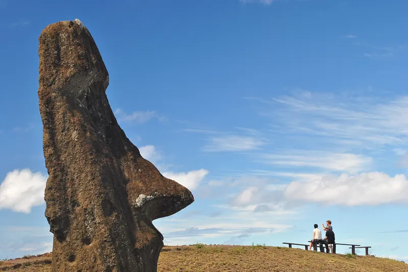 Moai at the Rano Raraku quarry