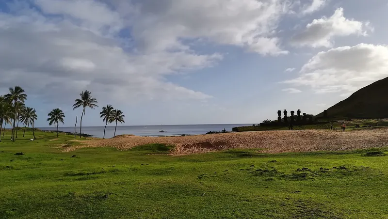 Anakena beach on Easter Island
