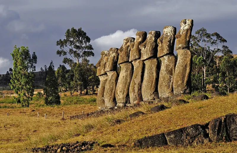 The moai of Ahu Akivi