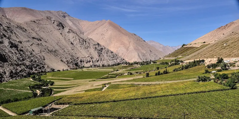 The village of Pisco Elqui in the Elqui Valley