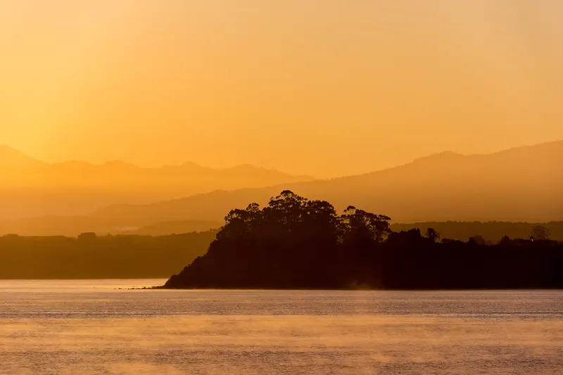 Sunrise over Lake Llanquihue at Puerto Varas