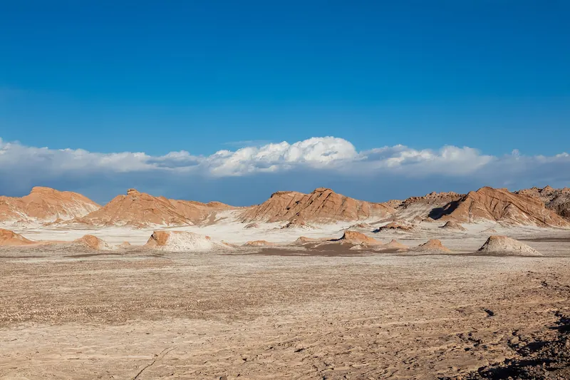 The otherworldly landscape of the Valle de la Luna near San Pedro de Atacama