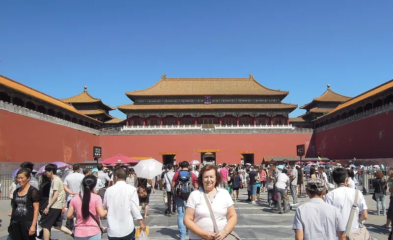 The Meridian Gate seen across a courtyard inside the Forbidden City