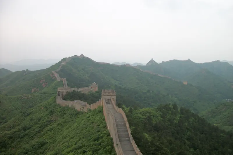 A quiet, less-restored stretch of the Great Wall at Jinshanling