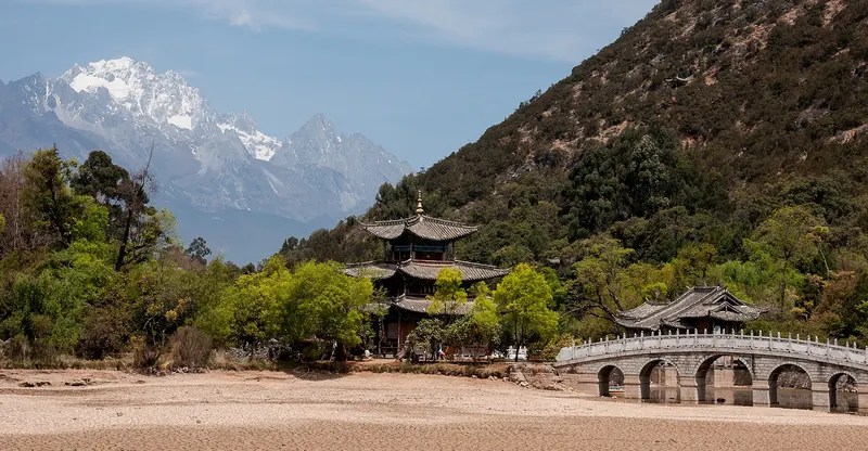 Black Dragon Pool with Jade Dragon Snow Mountain reflected behind it