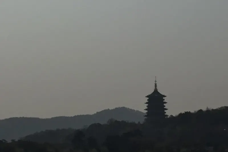 A pagoda on the shore of West Lake, Hangzhou