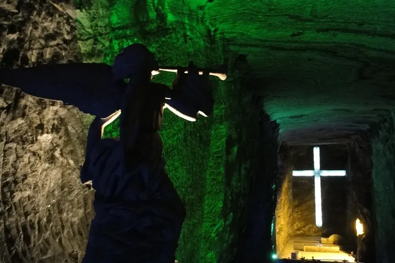 The main altar of the Salt Cathedral of Zipaquirá