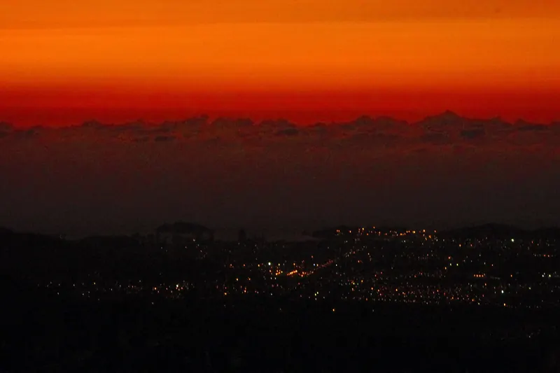 Sunset over the hills near Minca in the Sierra Nevada de Santa Marta