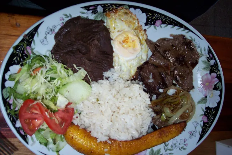 A casado plate in Costa Rica