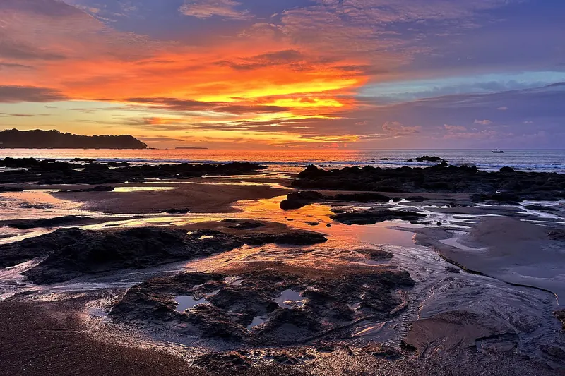Sunset over Drake Bay