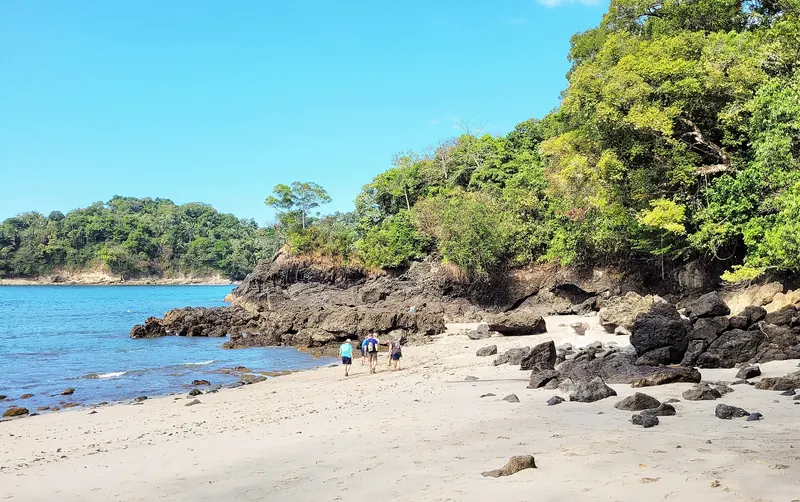 A white sand beach in Manuel Antonio National Park