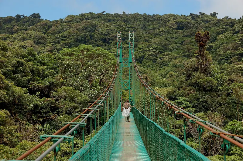 A hanging bridge in Monteverde
