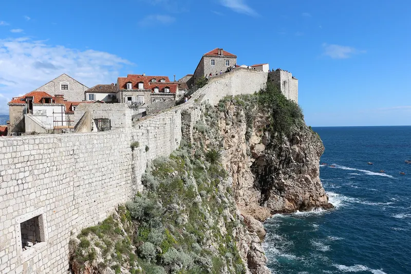 Dubrovnik's medieval city walls above the Adriatic