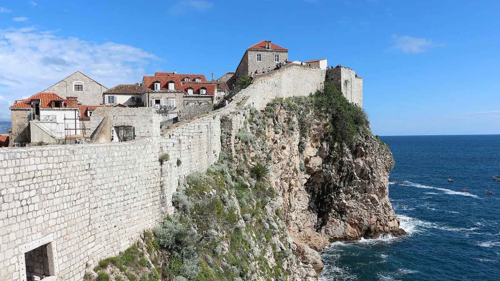 Dubrovnik's medieval city walls above the Adriatic