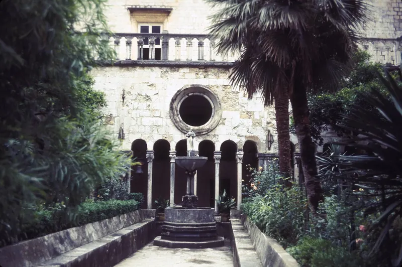 The cloister of the Franciscan Monastery in Dubrovnik