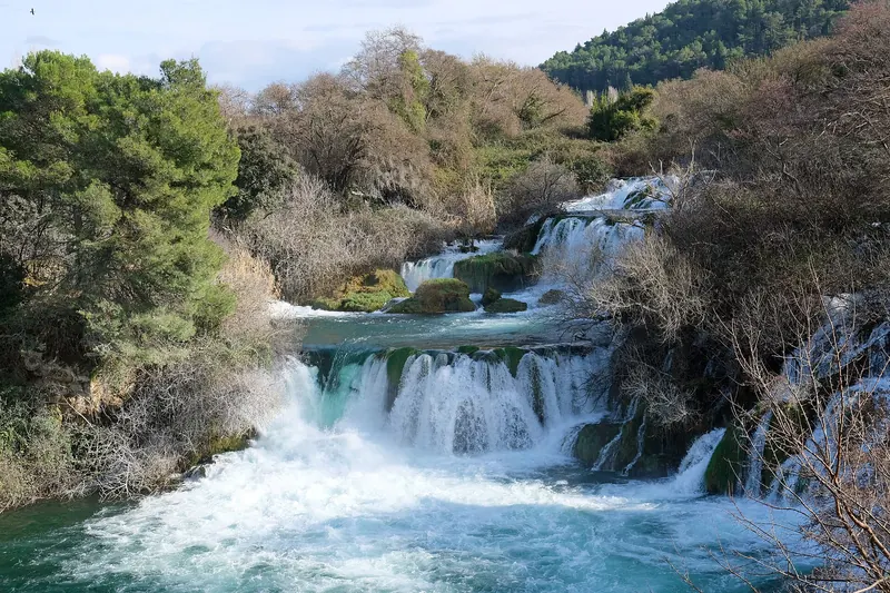 Cascading travertine pools at Skradinski Buk