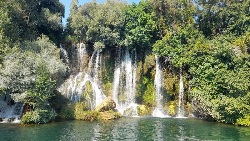 Roški Slap, a quieter waterfall area at Krka