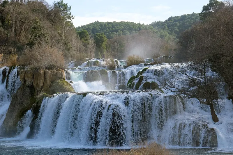 Photographing the cascading pools at Skradinski Buk