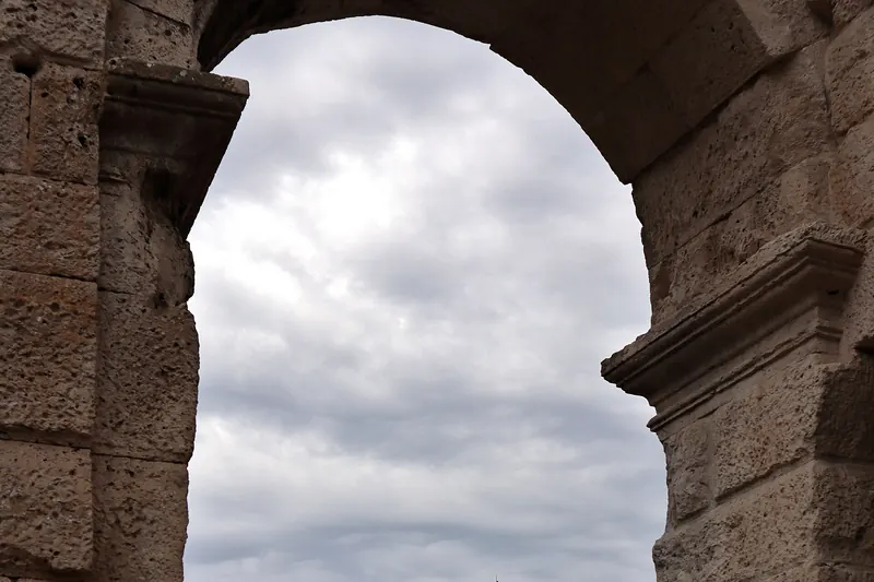 The underground chambers of Pula Arena